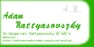 adam mattyasovszky business card